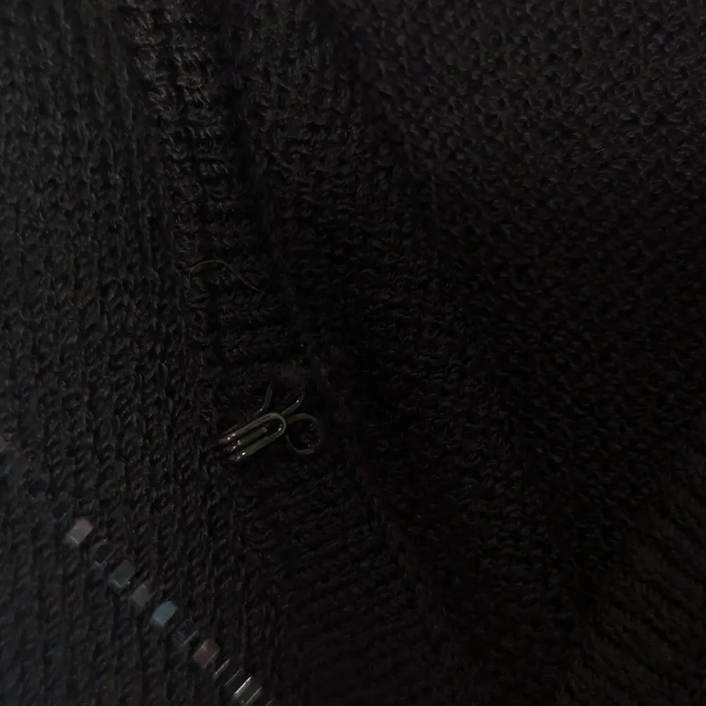 St. John Evening Vintage Black Starburst Sparkle Cardigan Long Sleeve V-Neck 2